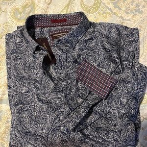 Johnston and Murphy paisley button down shirt!